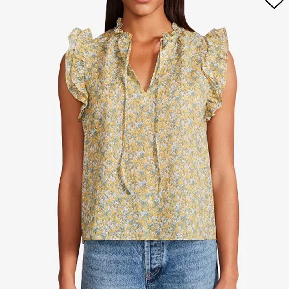 BB Dakota by Steve‎ Madden Flutter and Flirt Short Sleeve Floral Top Size S